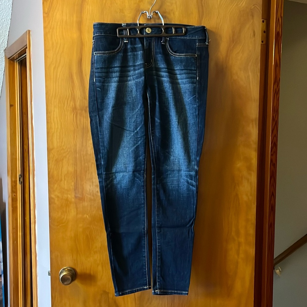 Dark wash denim